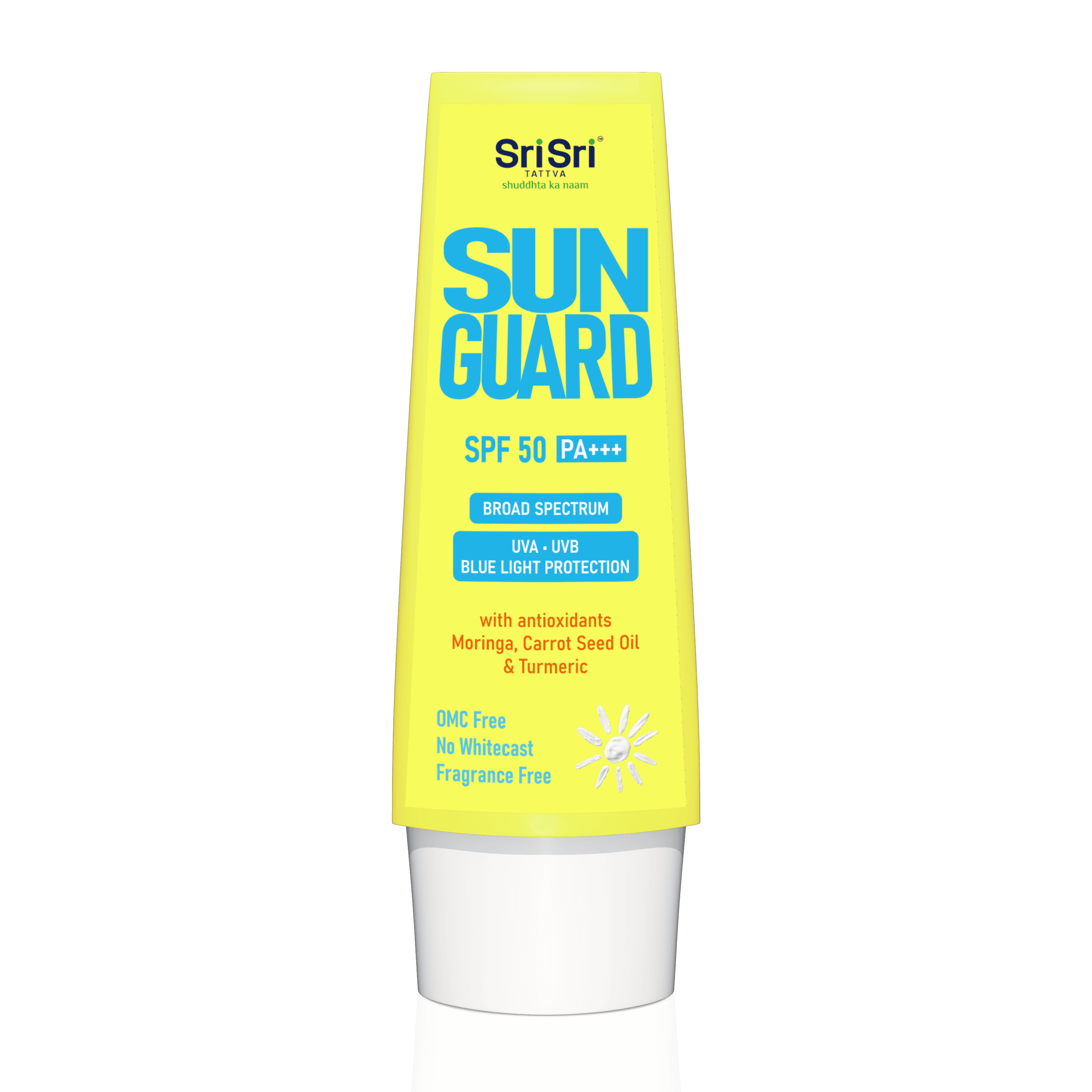 Sunguard, SPF 50 PA +++ | With Anti Oxidants Moringa, Carrot Seed Oil & Turmeric | 50 g