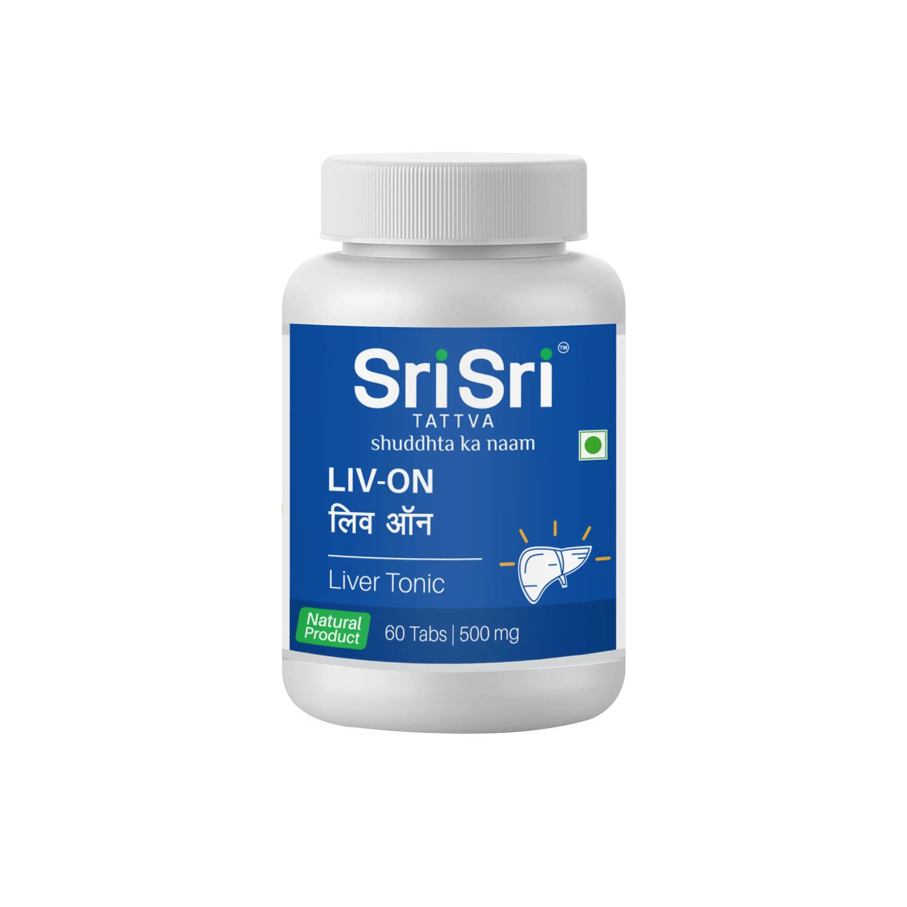 Liv-On - Liver Tonic | Rejuvenates the Liver | Improves Appetite | Ayurvedic Natural Product | 60 Tabs, 500 mg