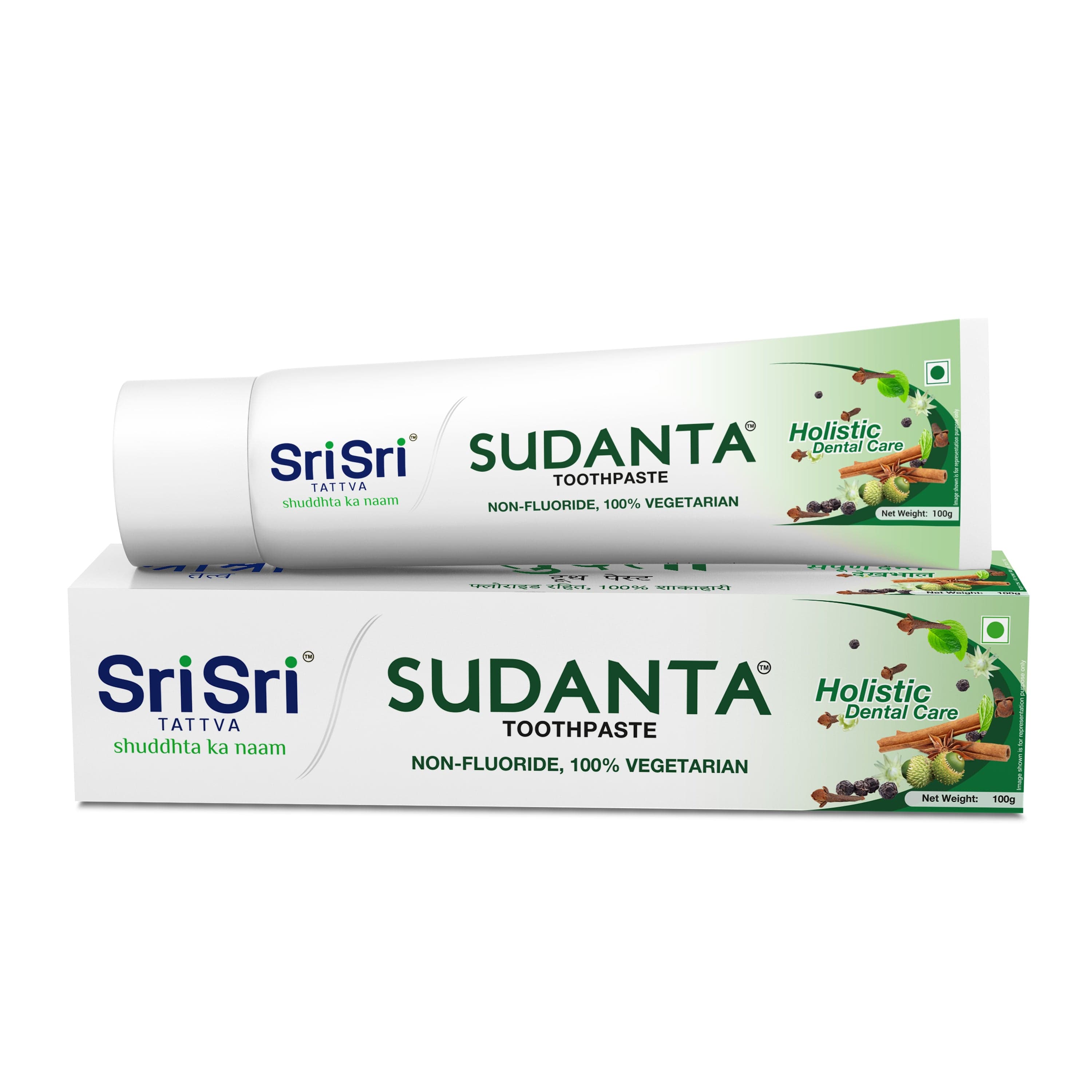 Sudanta Original Toothpaste -  Non - Fluoride - 100% Vegetarian, 100 g